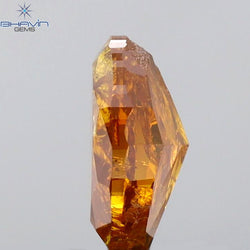 1.02 CT Oval Shape Natural Diamond Orange Color I3 Clarity (7.04 MM)