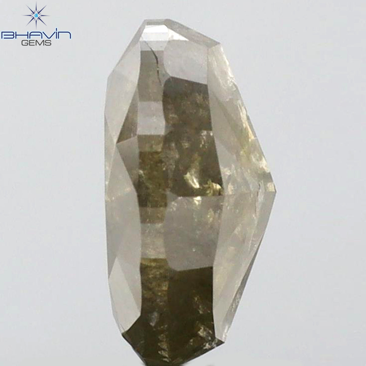 1.75 CT オーバルシェイプ 天然ダイヤモンド ソルト＆ペーパーカラー I3 クラリティ (8.04 MM)
