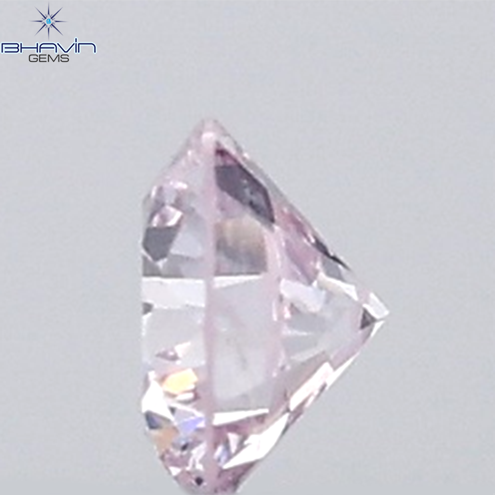 0.04 CT Round Natural Diamond Pink Color SI Clarity