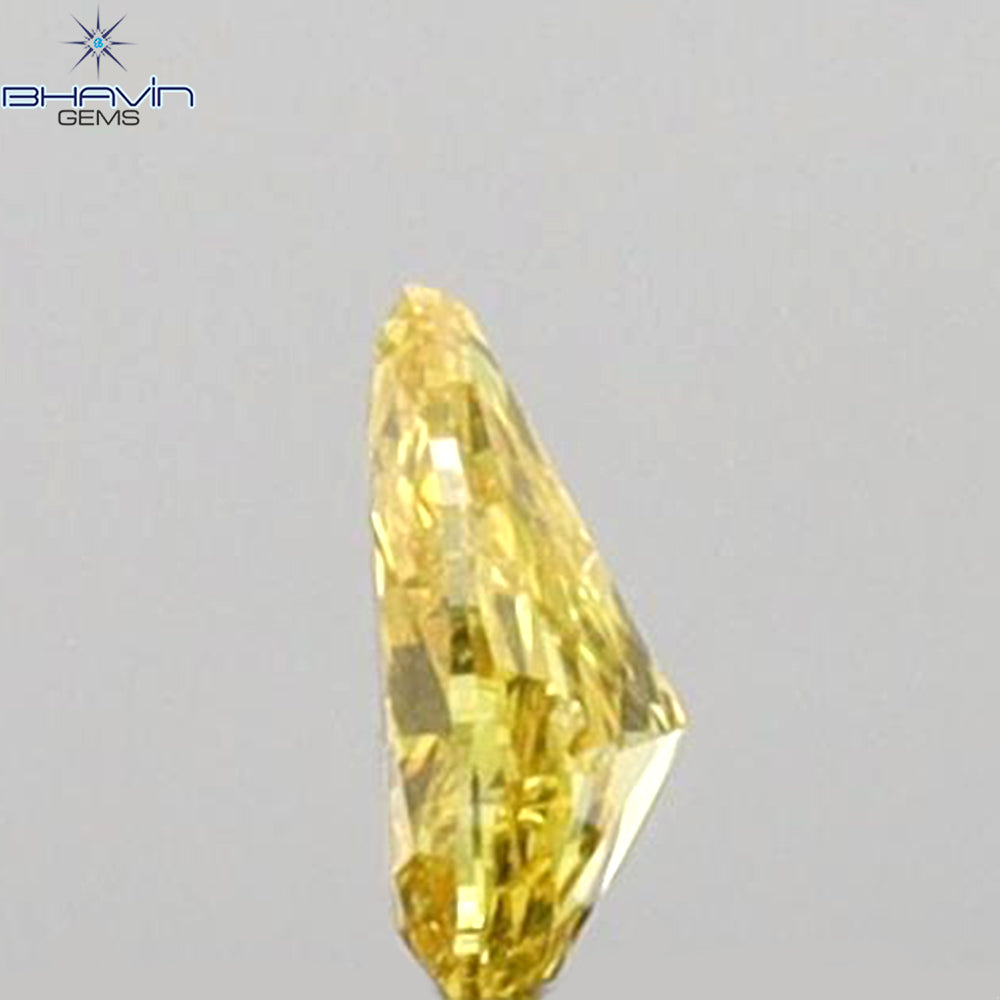 0.06 CT ペアシェイプ 天然ダイヤモンド イエローカラー SI2 クラリティ (3.26 MM)