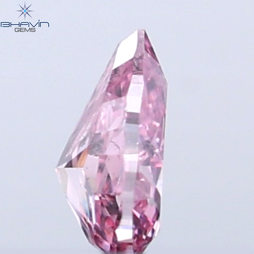0.07 CT ペアシェイプ 天然ダイヤモンド ピンクカラー SI1 クラリティ (3.52 MM)