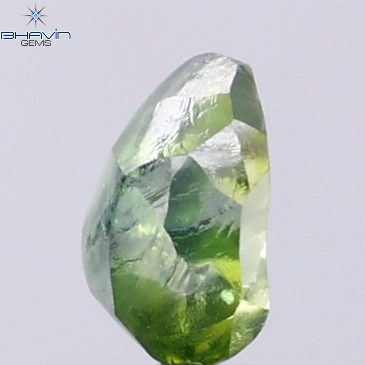 1.57 CT Natural Rough Diamond Enhanced Green Blue Color Clarity VS (7.54 MM)