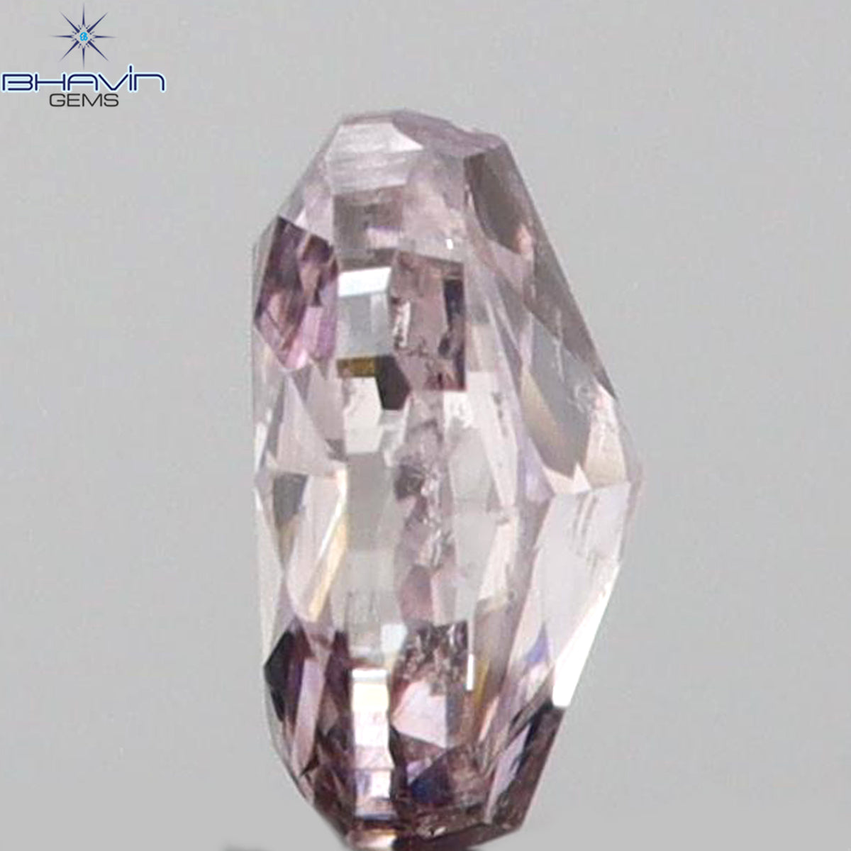 0.07 CT オーバルシェイプ 天然ダイヤモンド ピンクカラー SI1 クラリティ (2.84 MM)