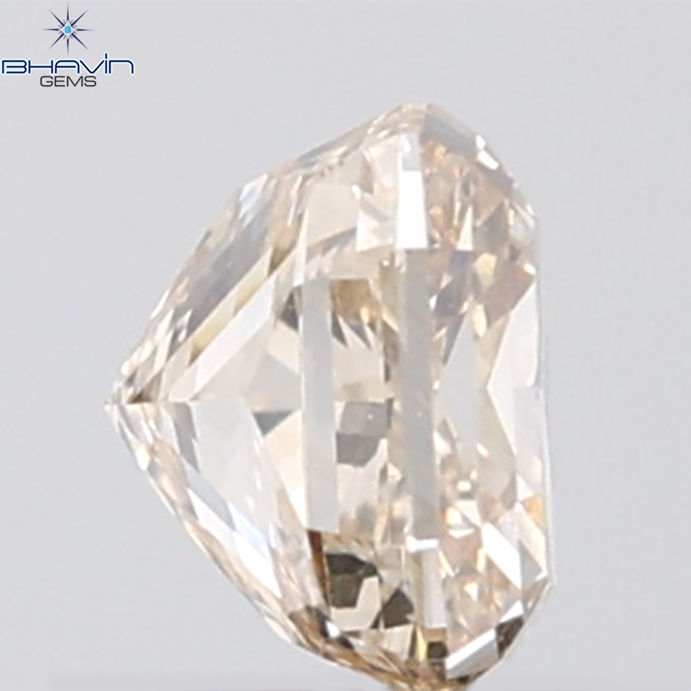 1.00 CT Cushion Diamond Natural Brown Color VVS1 Clarity (5.53 MM)