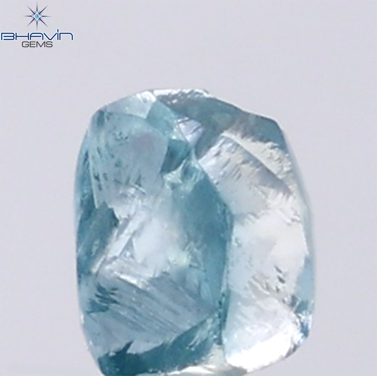 1.43 CT Natural Rough Diamond Enhanced Blue Color Clarity VS (6.35 MM)