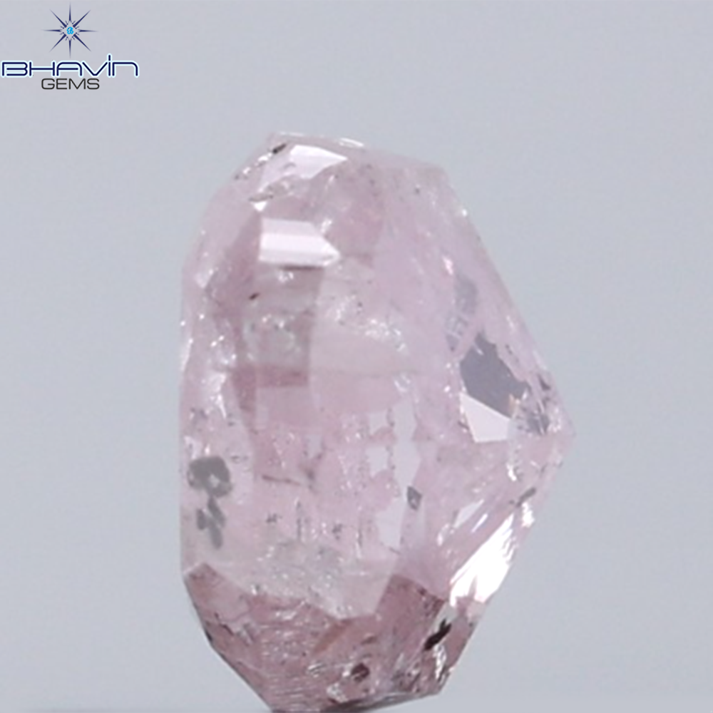 0.37 CT Cushion Diamond Natural Pink Color I3 Clarity (4.13 MM)