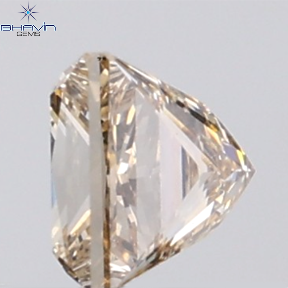 1.00 CT Princess Shape Natural Brown Diamond SI1 Clarity (5.09 MM )