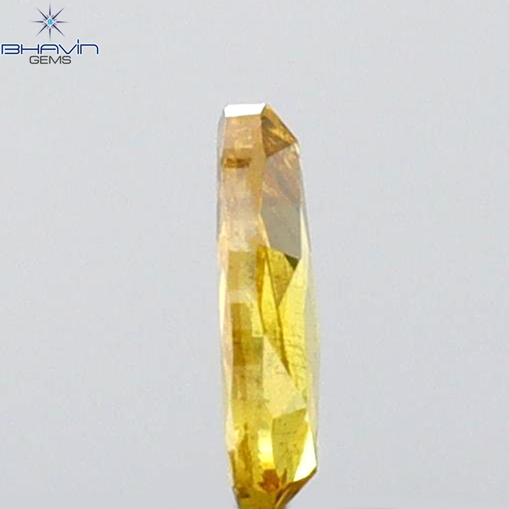 0.13 CT Pear Shape Natural Diamond Orange Yellow Color VS2 Clarity (4.41 MM)