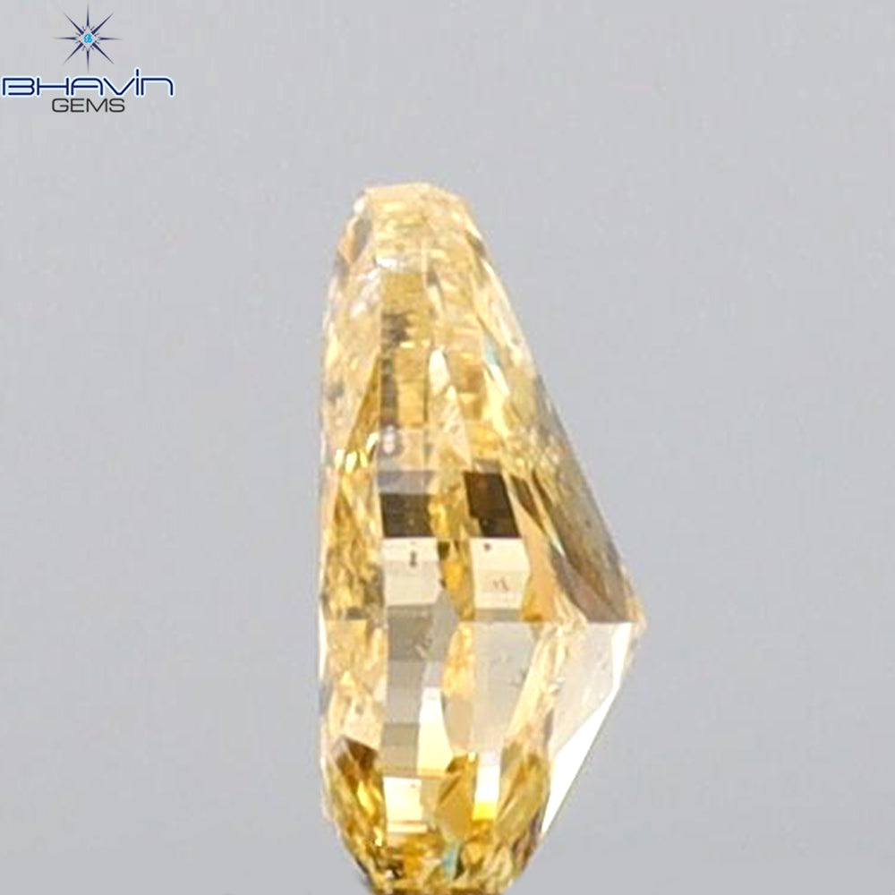 0.19 CT Pear Shape Natural Diamond Orange Color SI2 Clarity (4.50 MM)