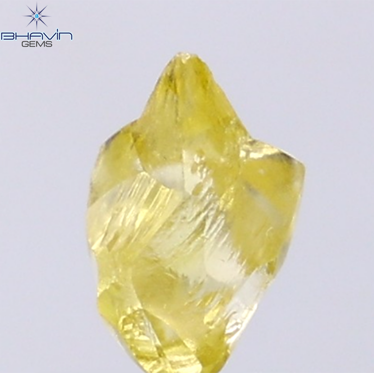 0.99 CT Natural Rough Diamond Enhanced Yellow Color Clarity VS (8.06 MM)