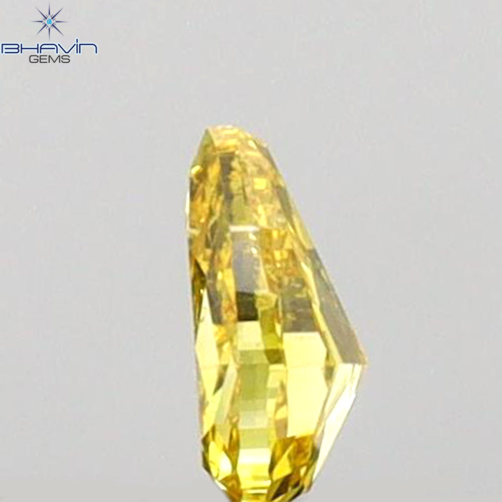 0.10 CT Pear Shape Natural Diamond Yellow Color VS2 Clarity (3.75 MM)