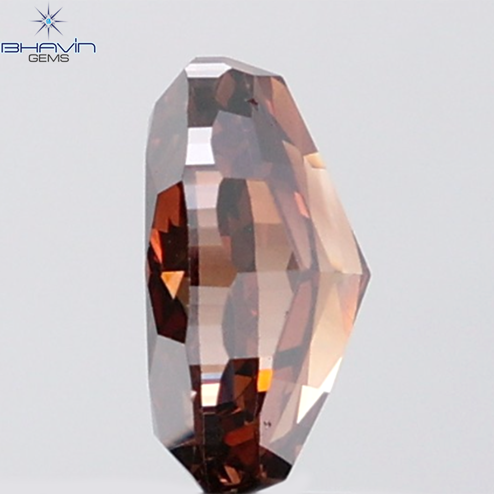 2.10 CT Oval Diamond Natural Orange Brown Color VS2 Clarity (8.79 MM)