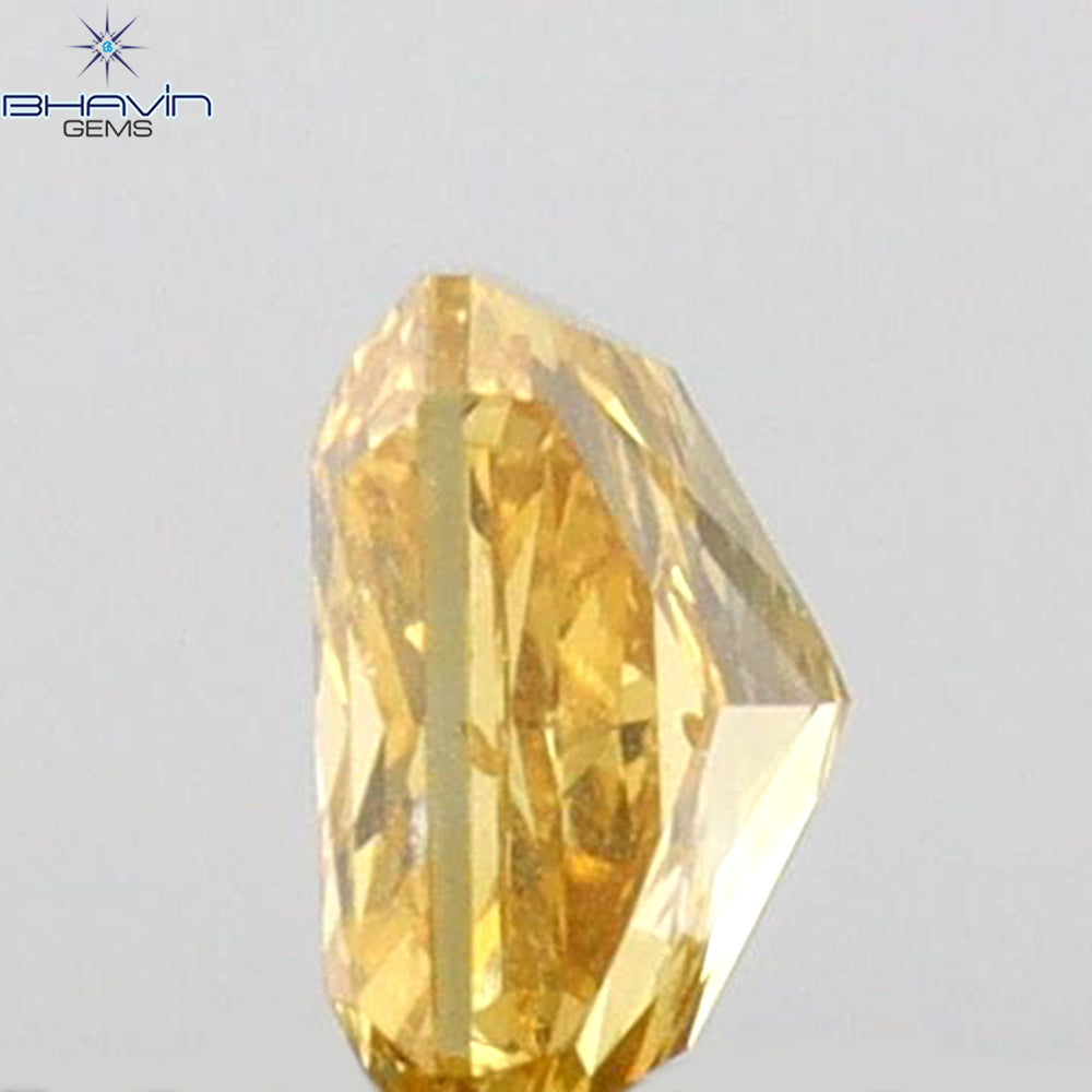 0.31 CT Radiant Shape Natural Diamond Orange (Chameleon) Color SI1 Clarity (4.30 MM)