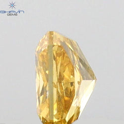 0.31 CT Radiant Shape Natural Diamond Orange (Chameleon) Color SI1 Clarity (4.30 MM)