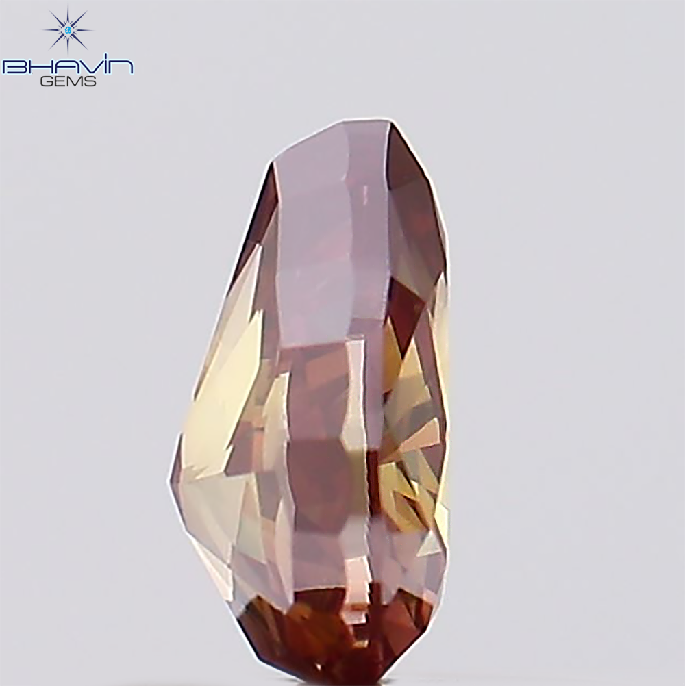 0.40 CT Natural Pear Diamond Enhanced Pink Color Clarity VS1 (5.39 MM)