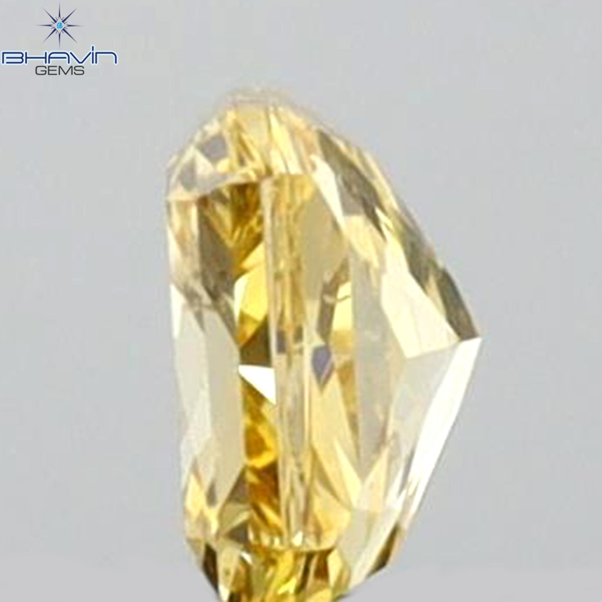 0.15 CT ラディアントシェイプ 天然ダイヤモンド オレンジカラー VS2 クラリティ (3.28 MM)