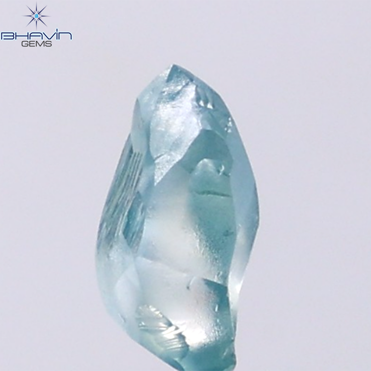 1.04 CT Natural Rough Diamond Enhanced Blue Color Clarity VS (8.32 MM)