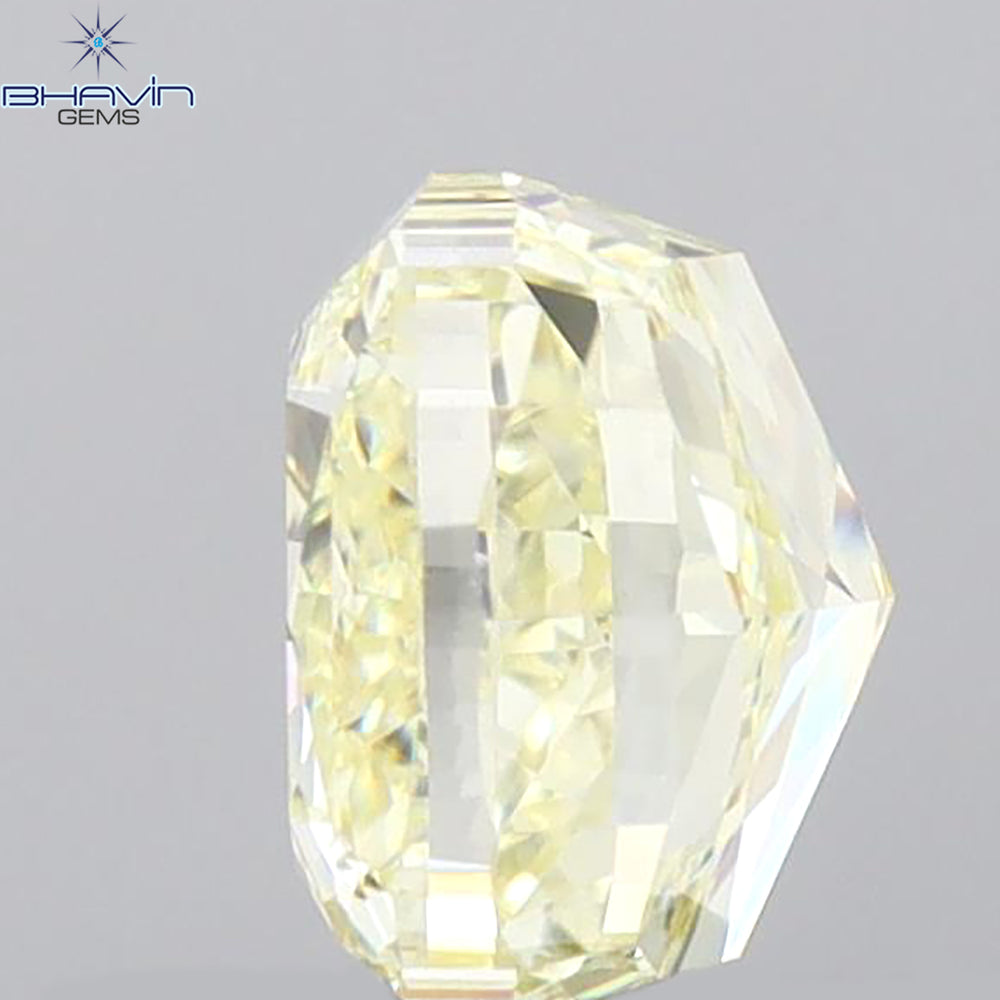 1.02 CT Cushion Shape Natural Diamond Yellow Color VS2 Clarity (5.32 MM)