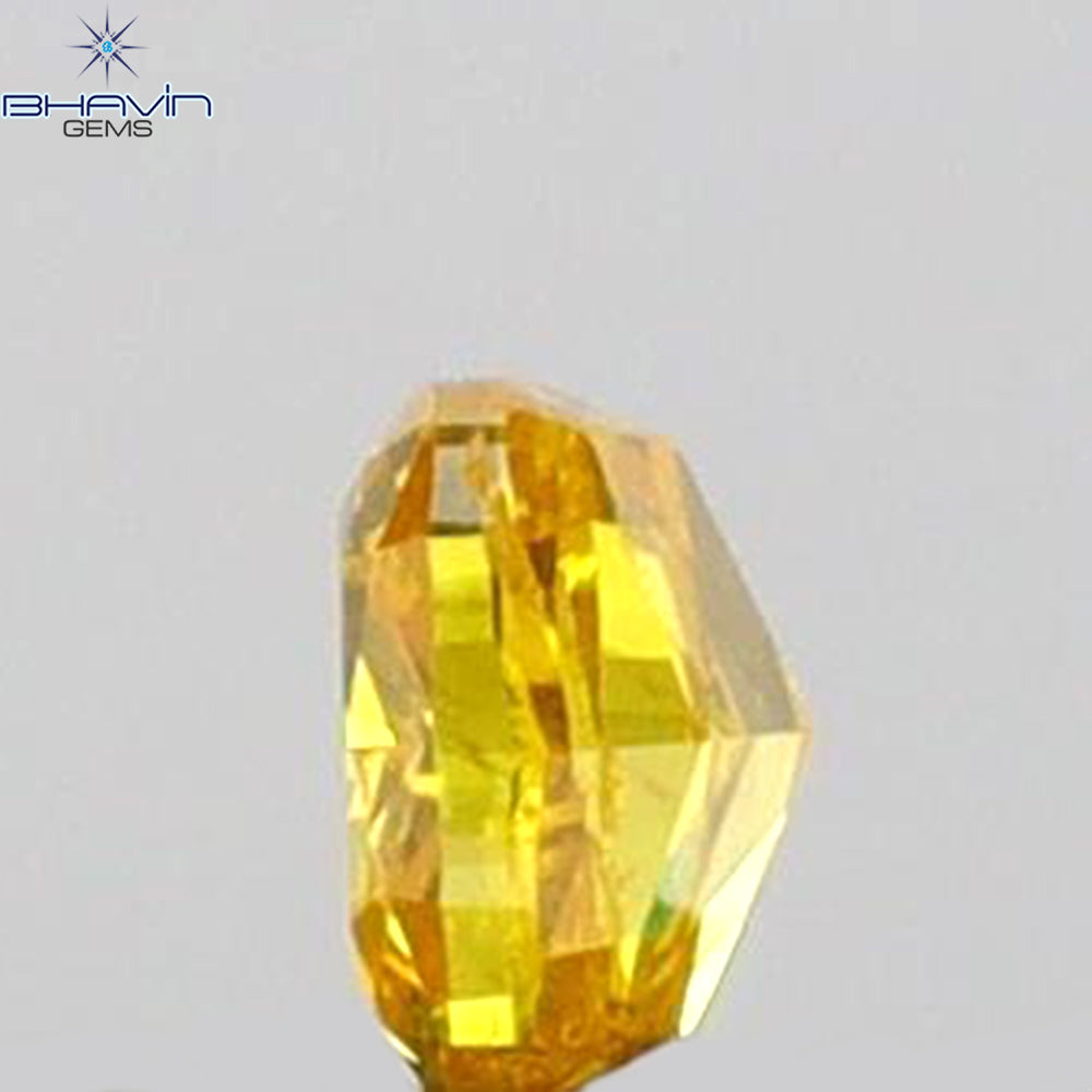 0.09 CT Cushion Shape Natural Loose Diamond Yellow Color SI2 Clarity (2.52 MM)
