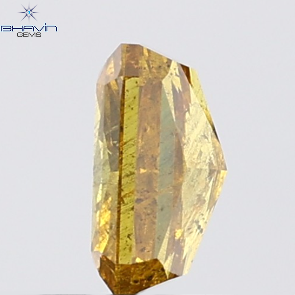 1.03 CT Radiant Natural Orange Diamond I1 Clarity (6.67 MM)