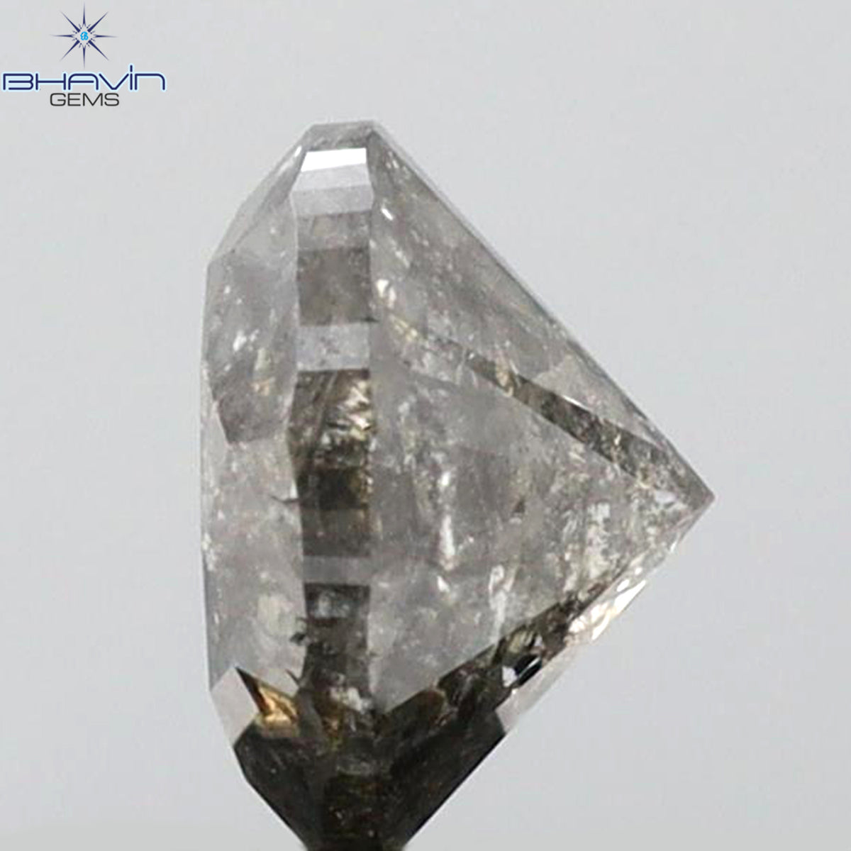 0.99 CT Natural Round Salt And Papper Diamond I3 Clarity (6.00 MM)