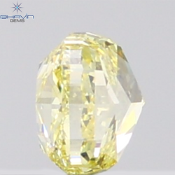 GIA Certified 1.00 CT Cushion Diamond Natural Yellow Color VVS2 Clarity (5.29 MM)