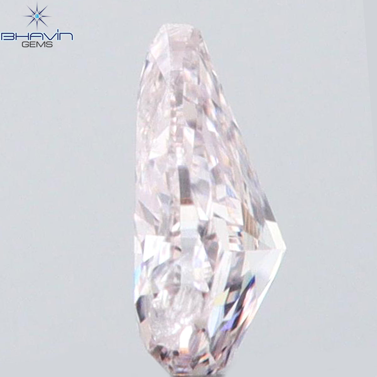 0.08 CT ペアシェイプ ナチュラル ダイヤモンド ピンク色 VS1 クラリティ (3.45 MM)