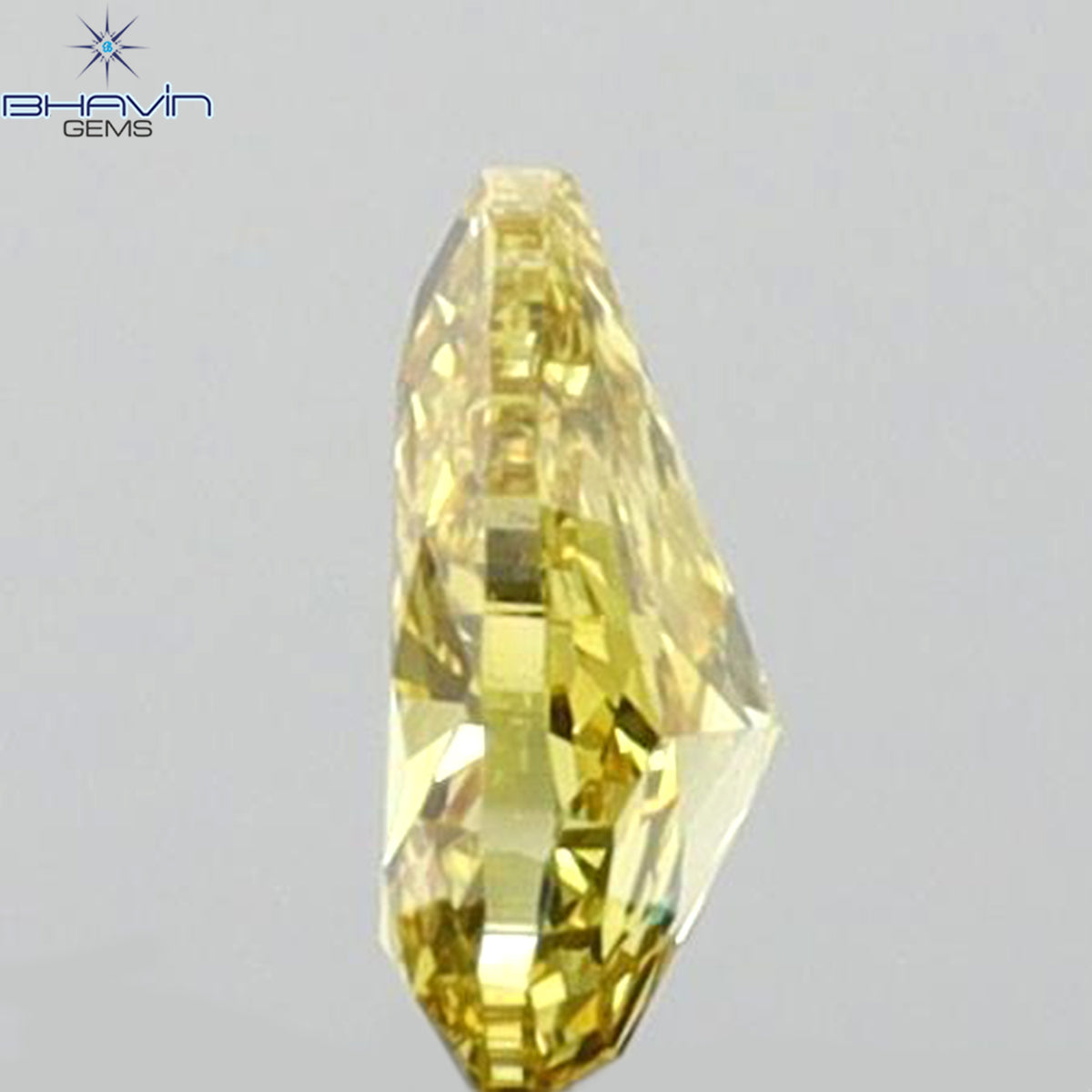 0.14 CT Natural Pear Diamond Yellow Color Clarity VS1 (4.13 MM)