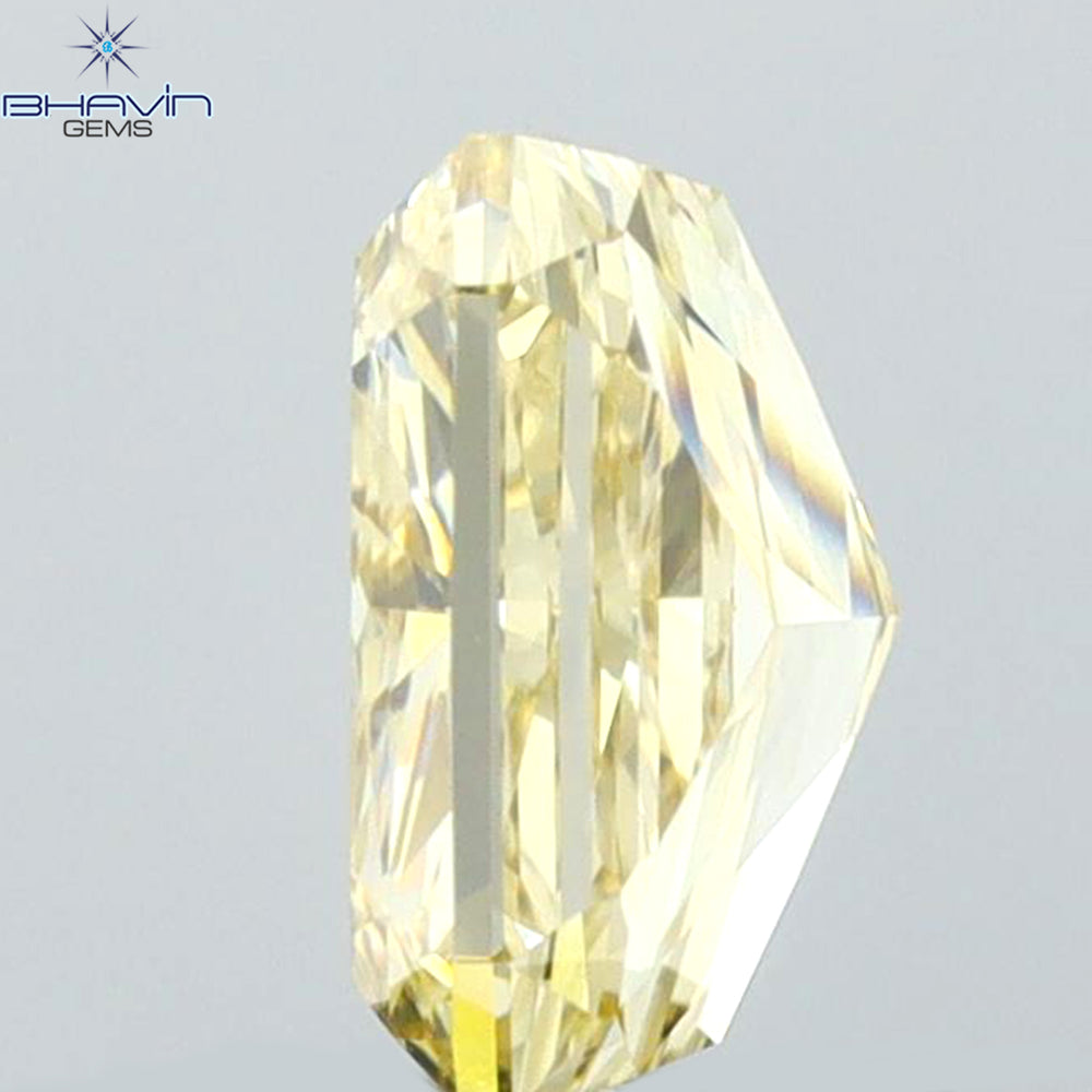1.05 CT Radiant Shape Natural Diamond Brown Yellow Color VSI Clarity (6.76 MM)