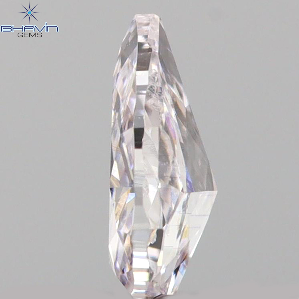 0.17 CT ペアシェイプ 天然ダイヤモンド ピンクカラー VS2 クラリティ (4.46 MM)