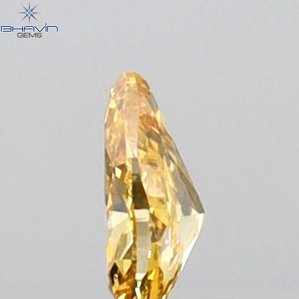 0.10 CT ペアシェイプ 天然ダイヤモンド オレンジカラー SI1 クラリティ (3.80 MM)