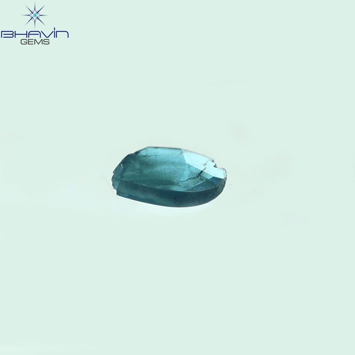0.11 CT スライスシェイプ 天然ダイヤモンド ブルーカラー I3 クラリティ (3.73 MM)
