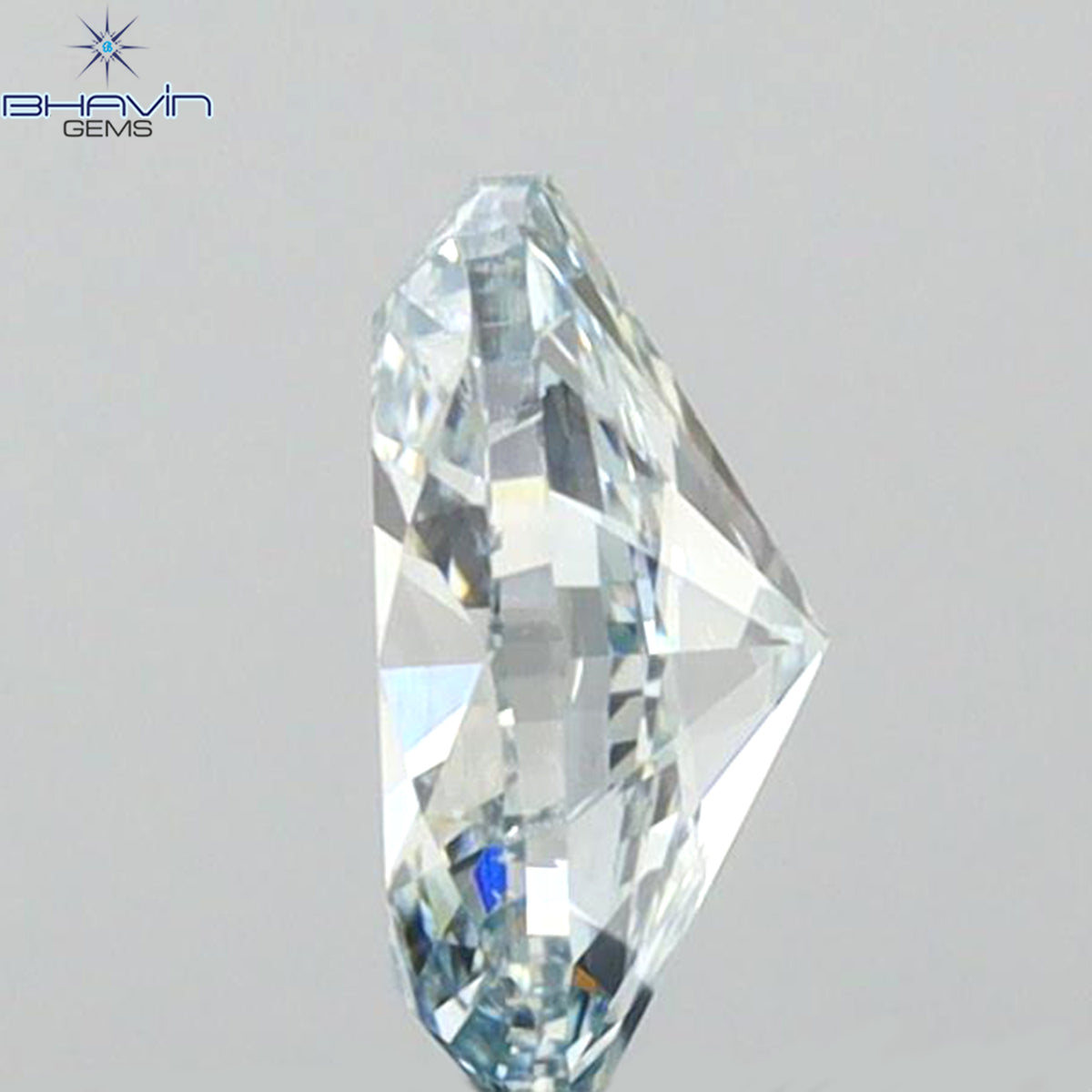0.50 CT Natural Oval Diamond Enhanced Blue Color Clarity SI2 (6.00 MM)