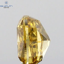 0.39 CT Cushion Shape Natural Diamond Green Orange Color VS2 Clarity (4.27 MM)