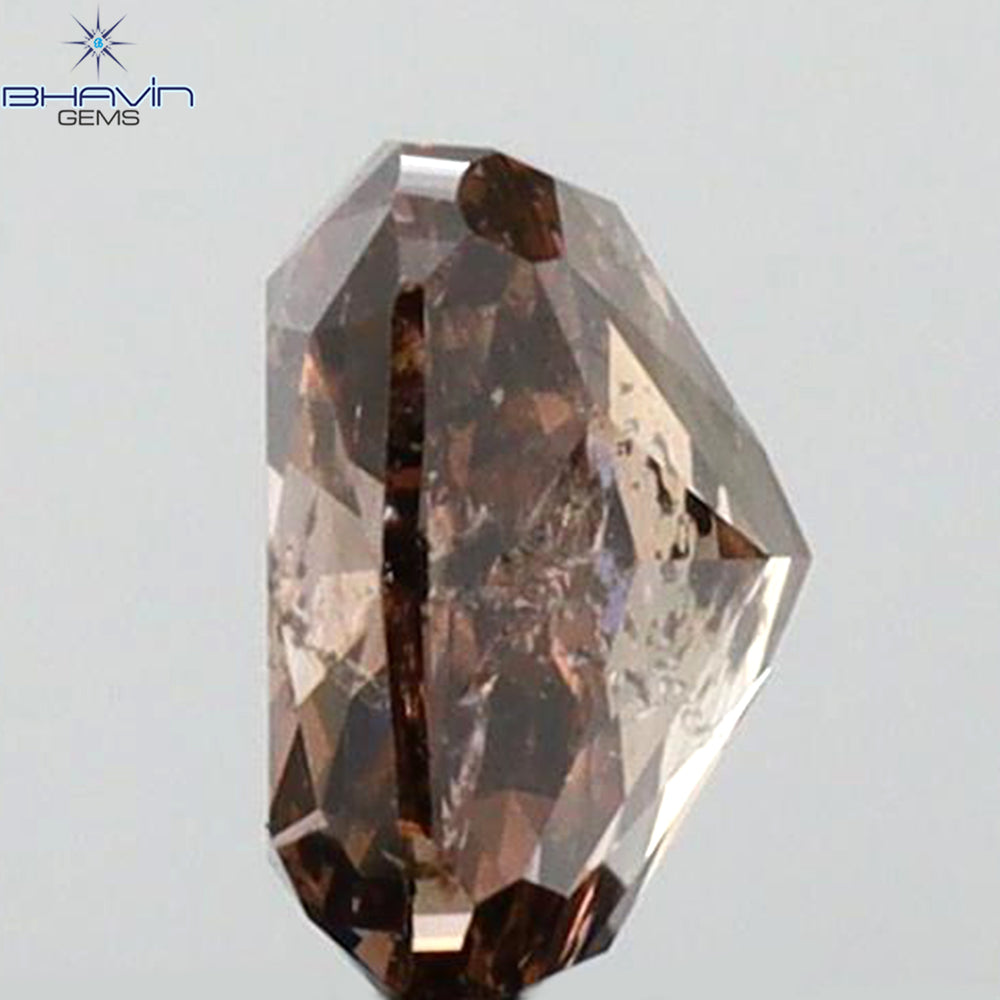 0.58 CT Cushion Shape Natural Diamond Brown Pink Color I2 Clarity (4.80 MM)