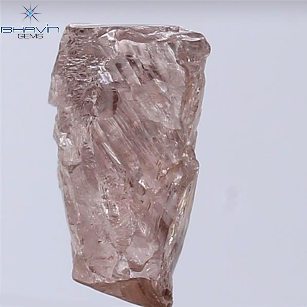 2.78 CT Rough Shape Natural Diamond Pink Brown Color SI Clarity (10.70 MM)