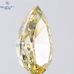 1.05 CT Pear Shape Natural Diamond Orange Yellow Color VS1 Clarity (8.17 MM)