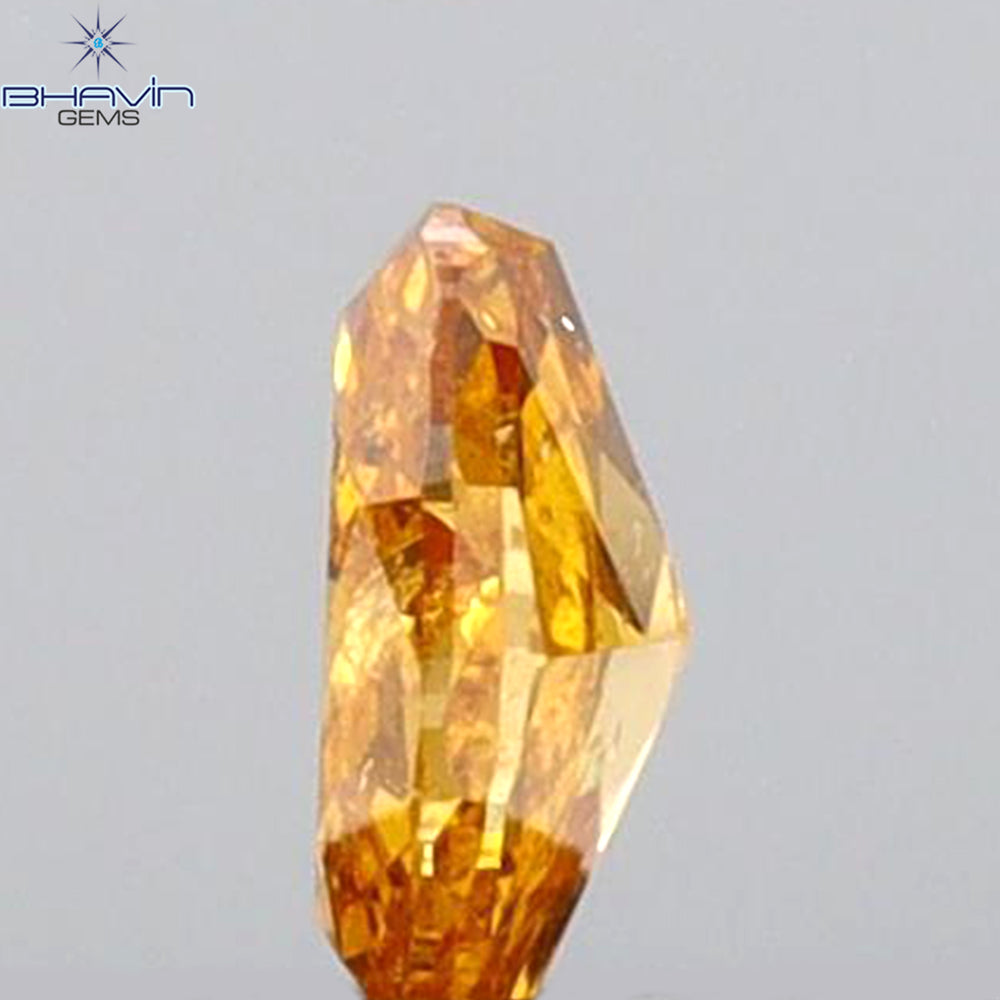 0.15 CT Oval Shape Natural Diamond Orange Color SI2 Clarity (4.00 MM)