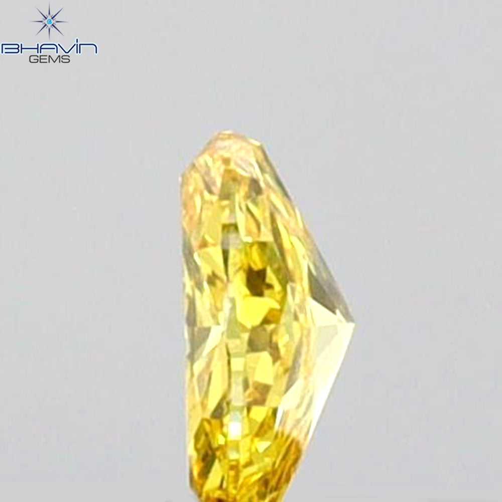 0.12 CT Oval Shape Natural Diamond Yellow Orange Color VS1 Clarity (3.84 MM)