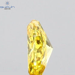 0.12 CT Oval Shape Natural Diamond Yellow Orange Color VS1 Clarity (3.84 MM)