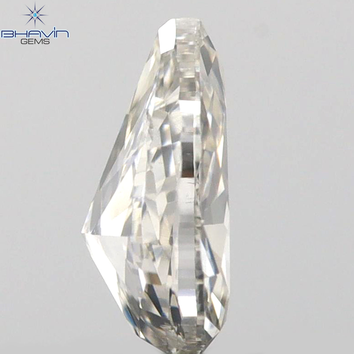 0.25 CT ペアシェイプ 天然ダイヤモンド グレーカラー SI1 クラリティ (4.91 MM)