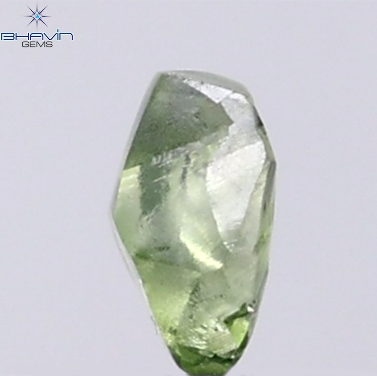 0.93 CT Natural Rough Diamond Enhanced Green Color Clarity VS (6.40 MM)