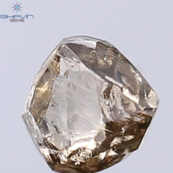 1.31 CT Rough Shape Natural Diamond Dark Brown Color VS2 Clarity (5.98 MM)