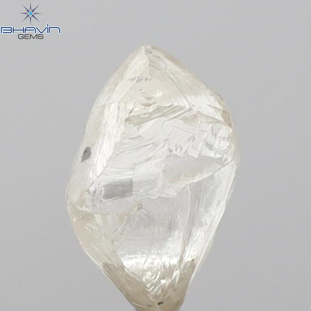 2.30 CT  Rough Shape Natural Diamond Yellow Color VS1 Clarity (7.52  MM)