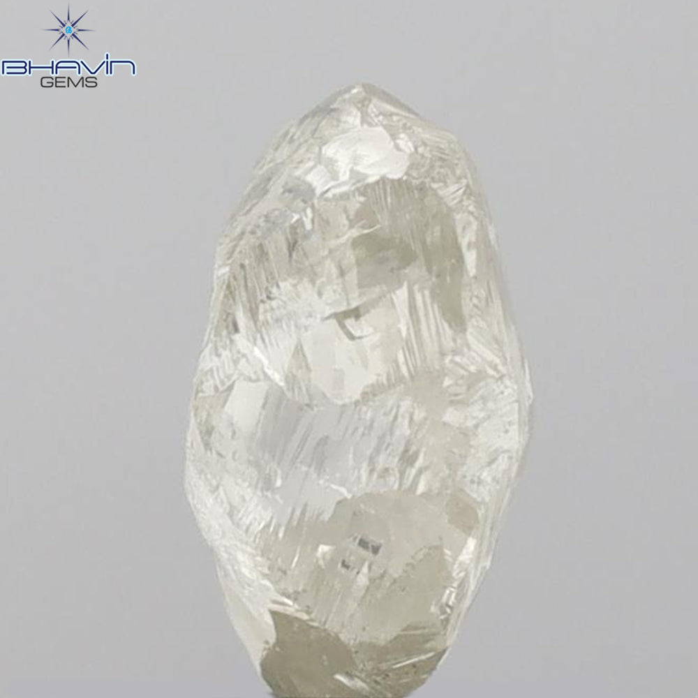 2.22 CT Rough Shape Natural Diamond Yellow Color SI1 Clarity (8.53 MM)