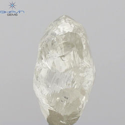 2.22 CT Rough Shape Natural Diamond Yellow Color SI1 Clarity (8.53 MM)