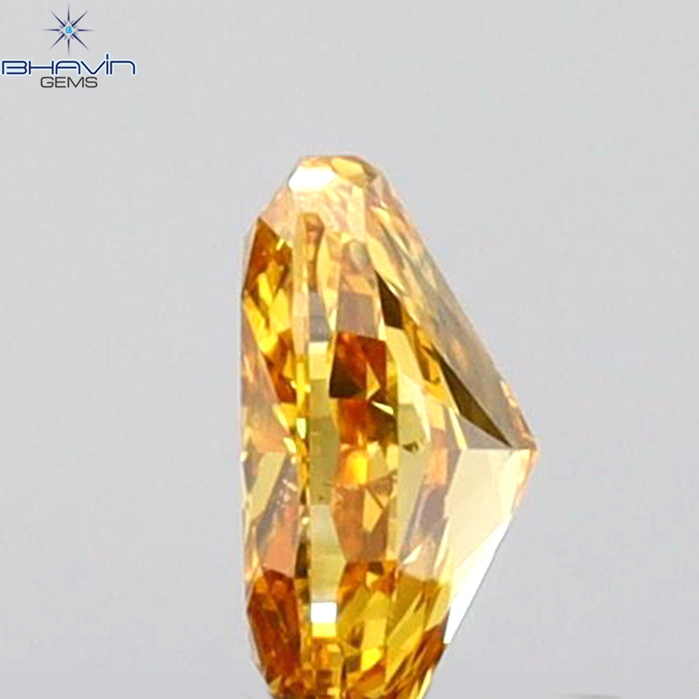 0.26 CT Oval Shape Natural Diamond Orange Color VS1 Clarity (4.52 MM)