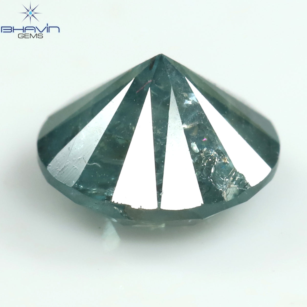 1.23 CT Natural Round Diamond Enhanced Blue Color Clarity I3 (6.57 MM)