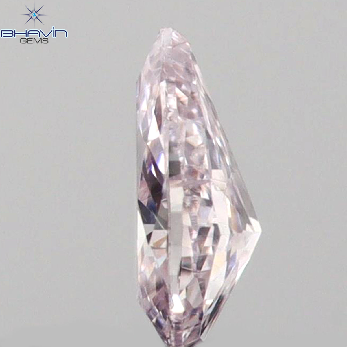 0.07 CT ペアシェイプ 天然ダイヤモンド ピンクカラー SI1 クラリティ (3.50 MM)