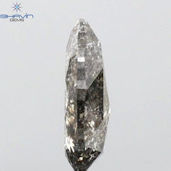 0.33 CT Pear Shape Natural Loose Diamond Salt And Pepper Color I3 Clarity (6.09 MM)